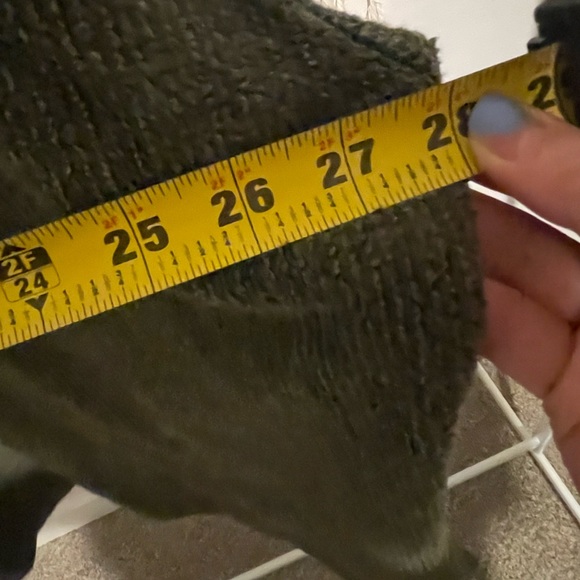 Green Brand Boho Hippie Recycled Yarn Mock Neck Oversized Sweater Sz XL UNISEX - Picture 7 of 8